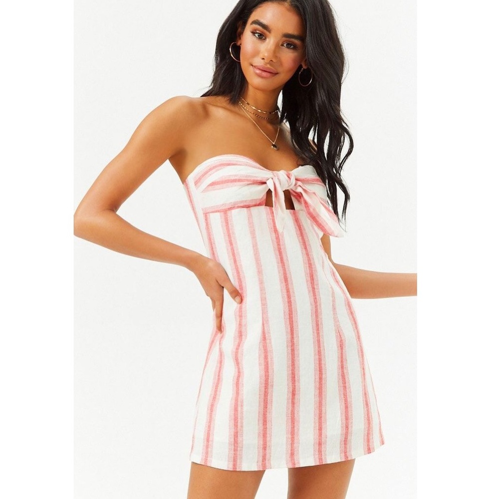 Forever 21 Striped Knotted Mini Dress